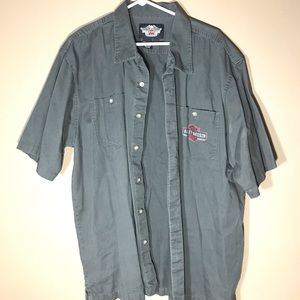 Harley Davidson short sleeve button down shirt